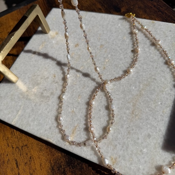 Freshwater Pearl & Crystal Necklace Bundle - Picture 6 of 7